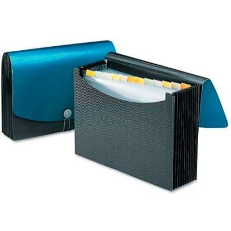 SMEAD Smead® Expanding File, 12 Pockets, Poly, Letter, Black/Blue 70863